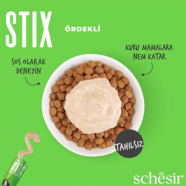 Schesir Stix Ördekli Sıvı Kedi Ödülü 6x15 Gr - 4