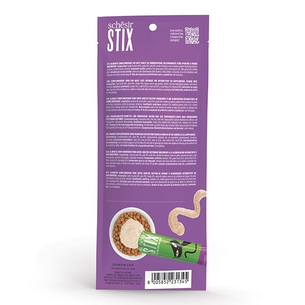 Schesir Stix Ördekli Sıvı Kedi Ödülü 6x15 Gr - 2