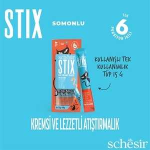 Schesir Stix Somon Balıklı Sıvı Kedi Ödülü 6x15 Gr - 5