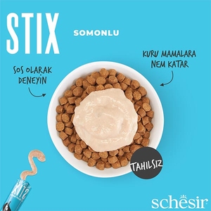 Schesir Stix Somon Balıklı Sıvı Kedi Ödülü 6x15 Gr - 4