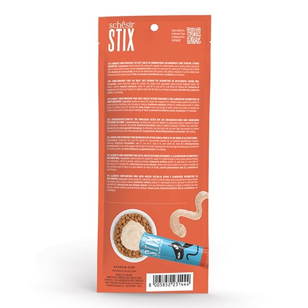 Schesir Stix Somon Balıklı Sıvı Kedi Ödülü 6x15 Gr - 2