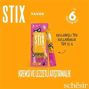 Schesir Stix Tavuklu Sıvı Kedi Ödülü 6x15 Gr - 5