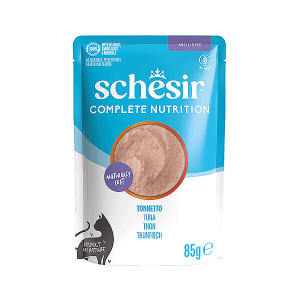 Schesir Complete Nutrition Ton Balıklı Mus Tam ve Dengeli Yetişkin Kedi Yaş Maması 85 g