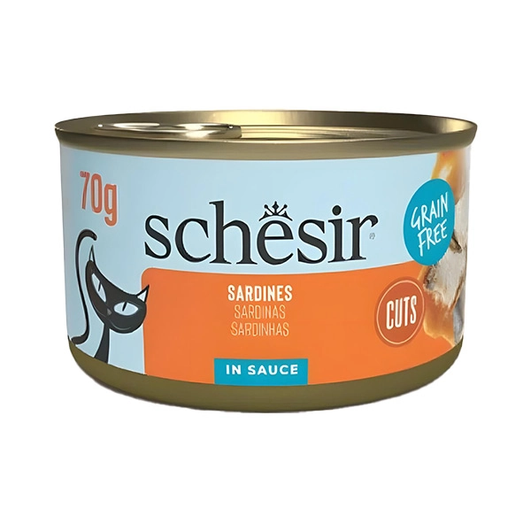 Schesir Tamamlayıcı Sardalyalı Sos İçinde Kedi Konservesi 70g - 1