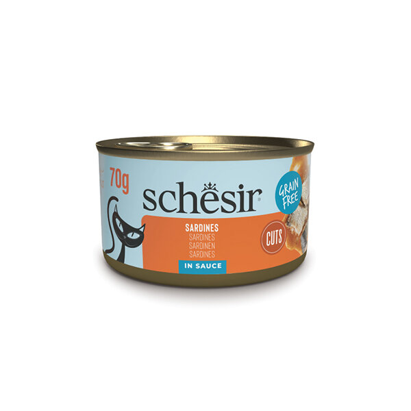 Schesir Tamamlayıcı Sardalyalı Sos İçinde Kedi Yaş Maması 70g - 1