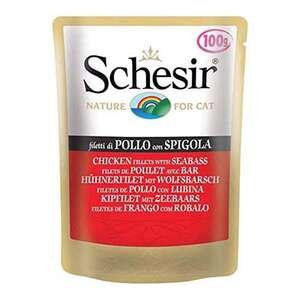 Schesir Tavuk Etli ve Levrekli Yaş Kedi Maması 100 gr