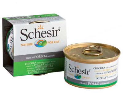 Schesir Tavuk Filetolu Doğal Sos İçinde Tamamlayıcı Yetişkin Kedi Yaş Maması 85 g - 1