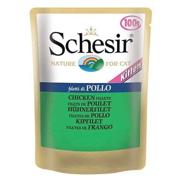 Schesir Tavuk Fileto Yavru Kedi Yaş Maması 100 gr - 1
