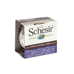 Schesir Tavuk, Sığır ve Pirinçli Yaş Kedi Maması 85 GR