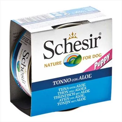 Schesir Ton Balığı Ve Aleoveralı Yaş Yavru Köpek Maması 150 GR - 1