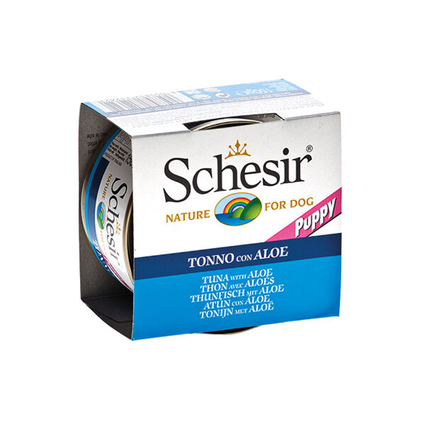 Schesir Ton Balığı Ve Aleoveralı Yaş Yavru Köpek Maması 150 GR - 1
