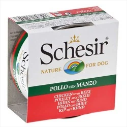Schesir Tavuk ve Sığır Etli Yaş Köpek Maması 150 GR