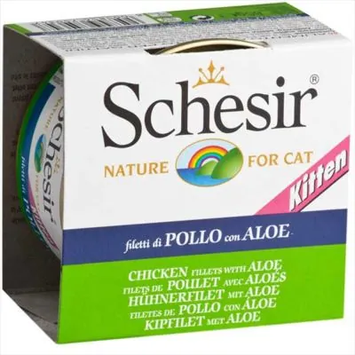 Schesir Tavuklu ve Aloeveralı Yavru Yaş Kedi Maması 85 GR - 1
