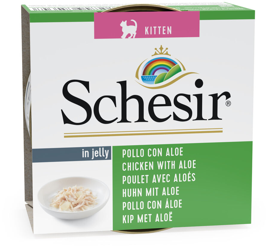 Schesir Baby Cat Tavuklu ve Aloe Veralı Jöle İçinde Tam ve Dengeli Yavru Kedi Yaş Maması 85 g - 2