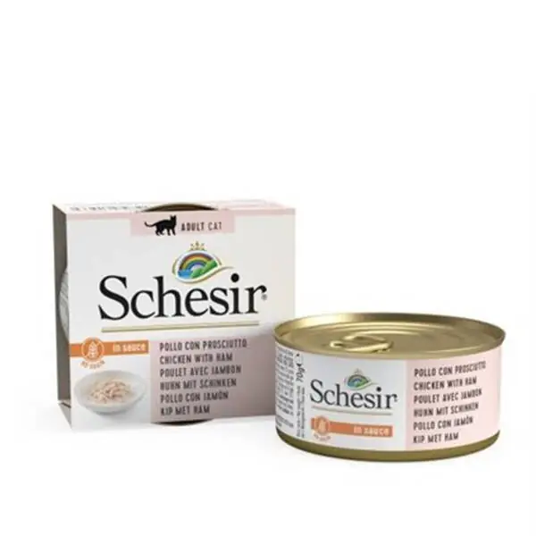 Schesir Tavuklu ve Jambonlu Doğal Soslu Kedi Konservesi 70 Gr - 1