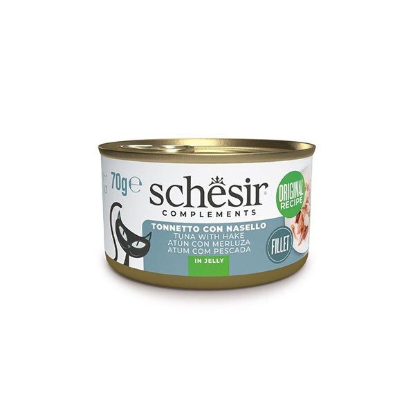 Schesir Ton Balıklı ve Berlam Balıklı Jöle İçinde Tamamlayıcı Yetişkin Kedi Yaş Maması 70 g - 1