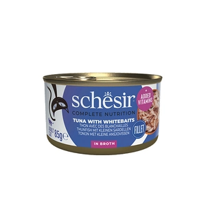 Schesir Ton ve Ringa Balıklı Pirinçli Yaş Kedi Maması 85 GR