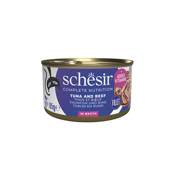 Schesir Ton Balığı Sığır Ve Pirinçli Yaş Kedi Maması 85 GR - 1