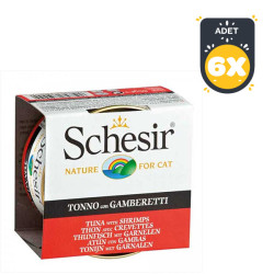 Schesir Ton Balığı ve Karidesli Yaş Kedi Maması 85 GR * 6 Adet