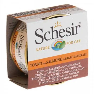 Schesir Ton Balığı ve Somonlu Soslu Yaş Kedi Maması 70 GR - 1