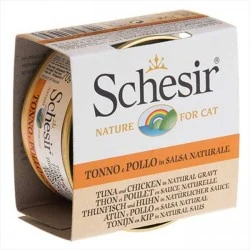 Schesir Ton Balığı ve Tavuklu Soslu Yaş Kedi Maması 70 GR