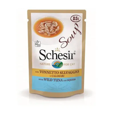 Schesir Ton Balıklı Kalamarlı Tamamlayıcı Kedi Konservesi 85 gr - 1