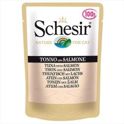 Schesir Ton Balıklı Somonlu Yaş Kedi Maması 100 Gr