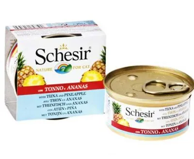 Schesir Ton Balıklı ve Ananaslı Kedi Konservesi 75 GR - 1
