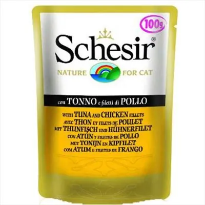 Schesir Ton Balıklı Ve Tavuklu Yaş Kedi Maması 100 GR - 1