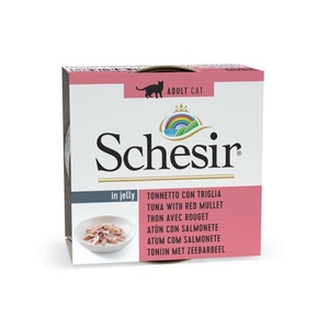 Schesir Ton Balıklı ve Barbun Balıklı Jöle İçinde Tamamlayıcı Yetişkin Kedi Yaş Maması 85 g - 1