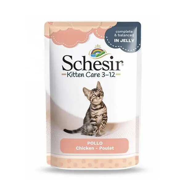 SchesirJelly Tavuk Etli Pouch Yavru Kedi Konservesi 85 Gr - 1