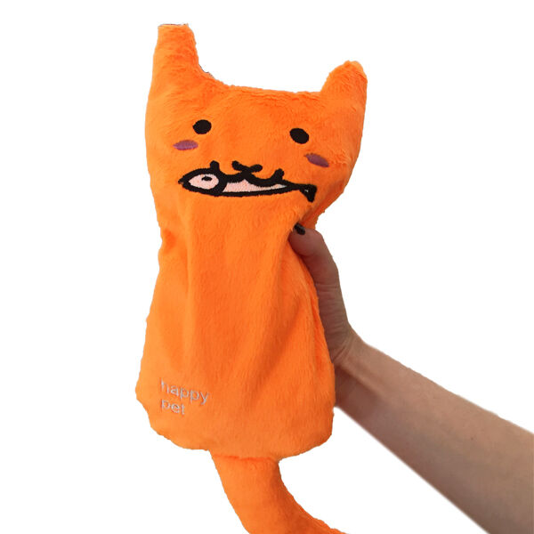 Markamama Oyun Arkadaşı Kedi Oyuncağı Turuncu, Kedi Otlu ve Zilli - 3