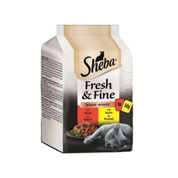 Sheba Sığır Etli Tavuklu Kedi Yaş Maması 50 gr x 6 Adet - 1