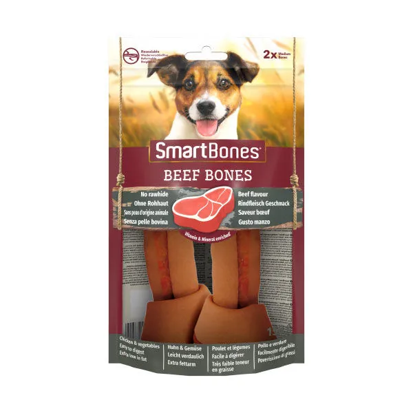 SmartBones Biftekli Medium Köpek Ödül Kemiği 2 Adet 158 Gr - 1