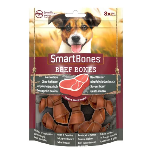SmartBones Biftekli Mini Köpek Ödül Kemiği 8 Adet 128 Gr - 1