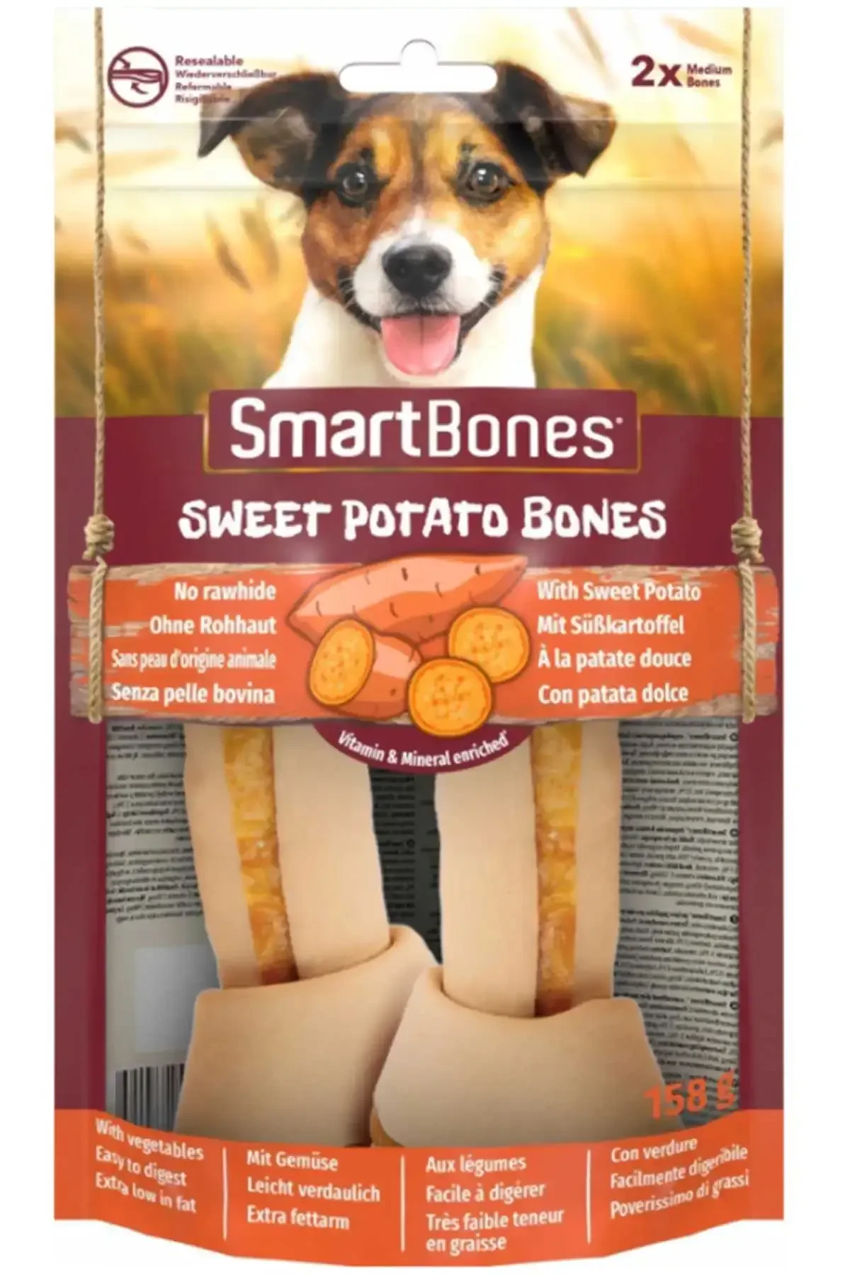 SmartBones  Sweet Tavuklu ve Patatesli 2'li Köpek Ödülü 158 Gr - 1