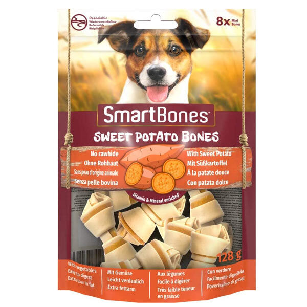 SmartBones Tavuklu ve Tatlı Patatesli Mini Köpek Ödül Kemiği 8 Adet 128 Gr - 1
