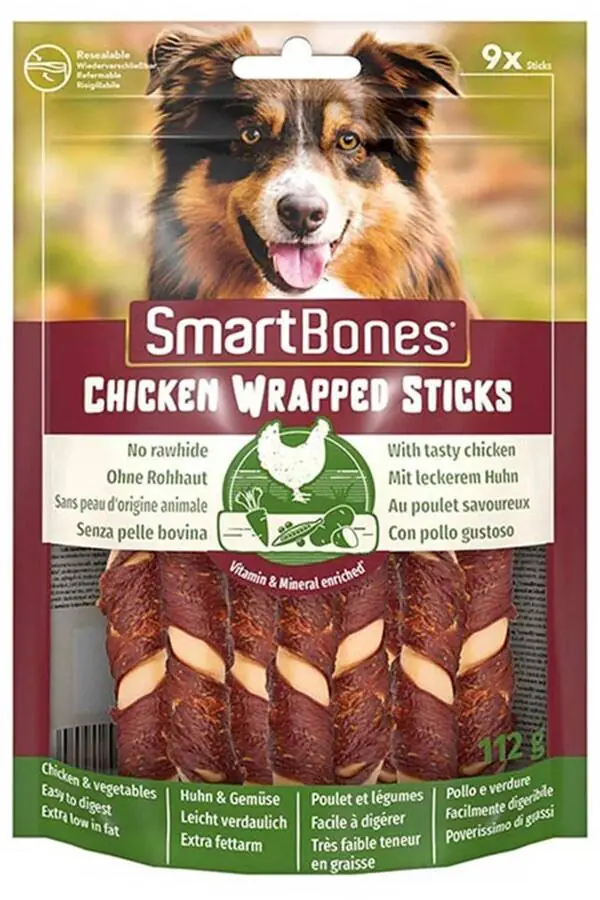SmartBones Tavuk Sargılı Stick Mini Köpek Ödülü 9 Adet 112 Gr - 1