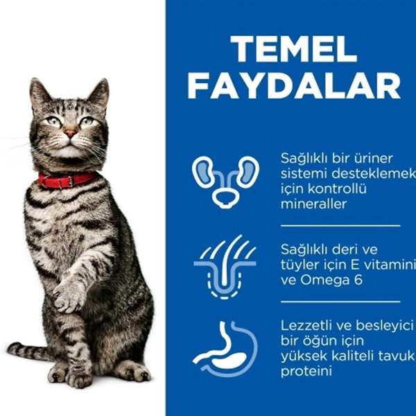 Hill's Science Plan Urinary İdrar Yolu Destekleyici Tavuklu Yetişkin Kedi Maması 1.5 kg - 5