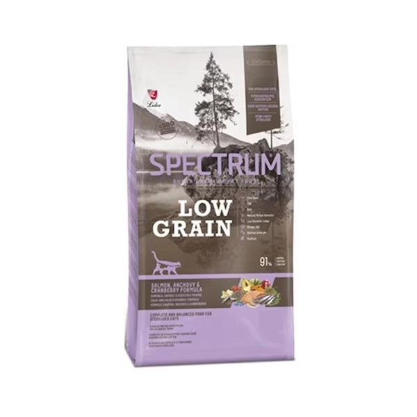 SPECTRUM  DÜŞÜK TAHILLI  SOMONLU & HAMSİLİ KISIRLAŞTIRILMIŞ YETİŞKİN KEDİ MAMASI 12 KG - 1