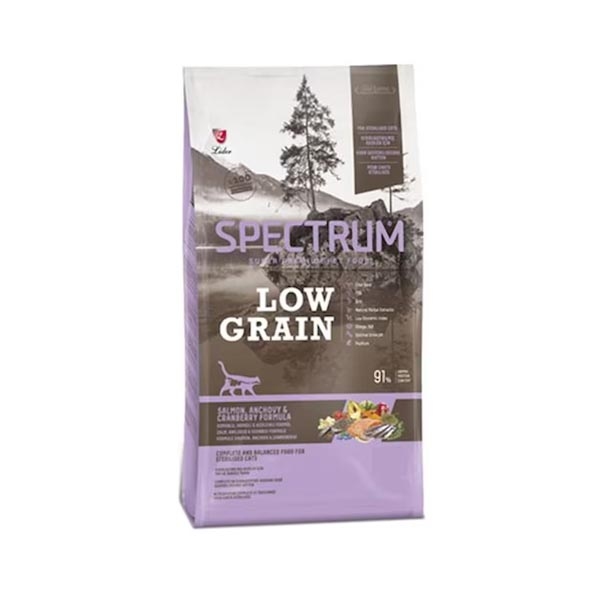 SPECTRUM DÜŞÜK TAHILLI SOMONLU & HAMSİLİ KISIRLAŞTIRILMIŞ YETİŞKİN KEDİ MAMASI 12 KG - 1