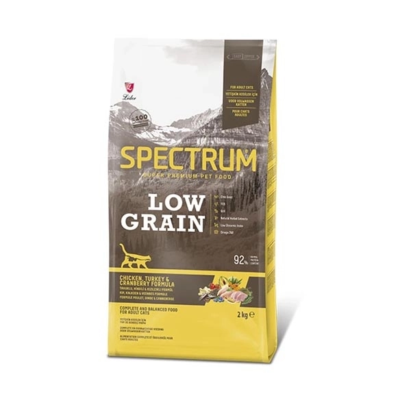 SPECTRUM DÜŞÜK TAHILLI TAVUK & HİNDİ YETİŞKİN KEDİ 2 KG+600GR - 1