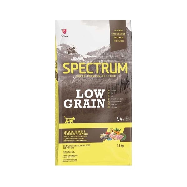 Spectrum Tavuklu Hindili Kızılcıklı Düşük Tahıllı Yavru Kedi Maması 12 kg - 1