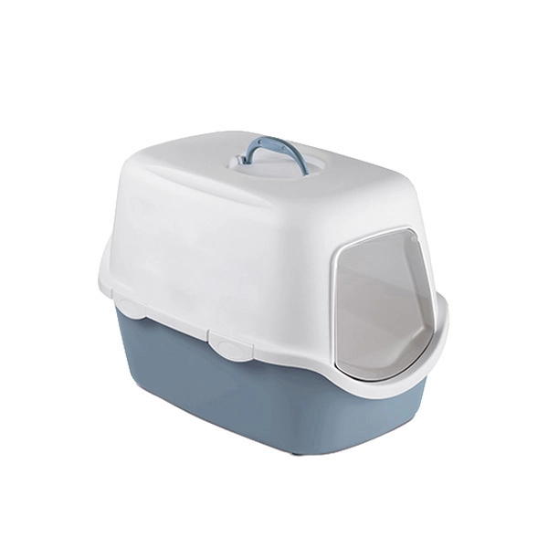Stefanplast Cathy Mavi/beyaz Kedi Tuvaleti 56x40x40cm - 1