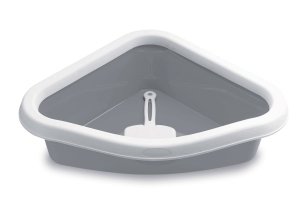 Stefanplast Sprınt Corner Beyaz/gri Kedi Tuvaleti 56x40x14cm - 1