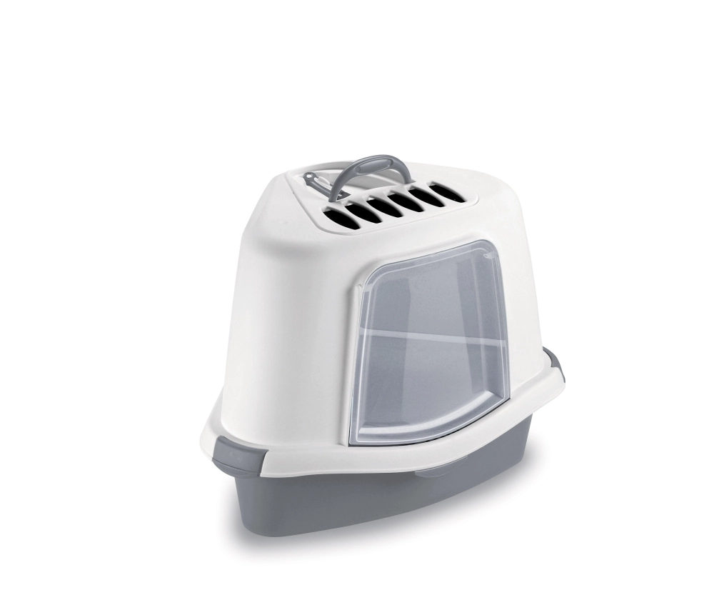 Stefanplast Sprınt Corner Plus Beyaz/gri Kedi Tuvaleti 56x40x40cm - 1