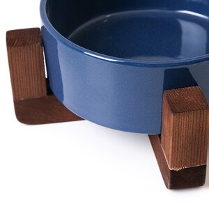 Tigres Boyun Destekleyici Seramik Mama ve Su Kabı Mavi - 2
