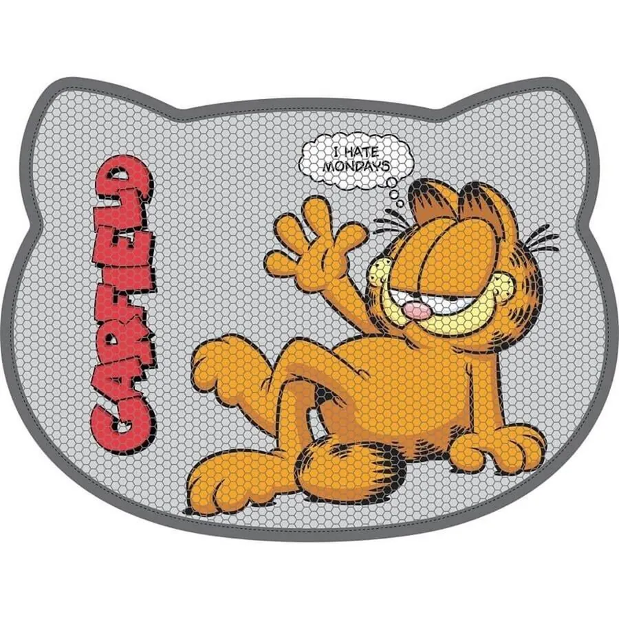 Garfield Çift Katmanlı Kedi Kumu Paspası Gri - 1