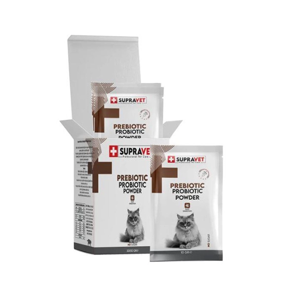 Supravet Probiyotik Kedi Bağışıklık Güçlendirici Toz Probiyotik+Prebiyotik Takviyesi 30 Adet - 1