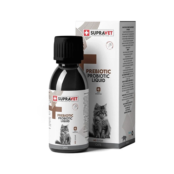 Supravet Sıvı Probiyotik Kedi Bağışıklık Güçlendirici Probiyotik + Prebiyotik Takviyesi 100ml - 1